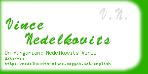 vince nedelkovits business card